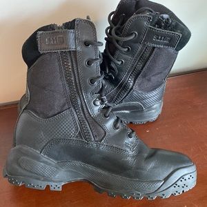 5.11 Women’s ATAC tactical 8” side zipper boot size 8.5